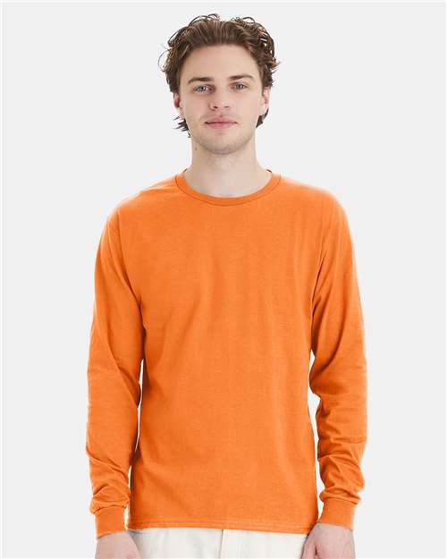 Hanes 5286 Unisex Essential-T Long Sleeve T-Shirt - Front view