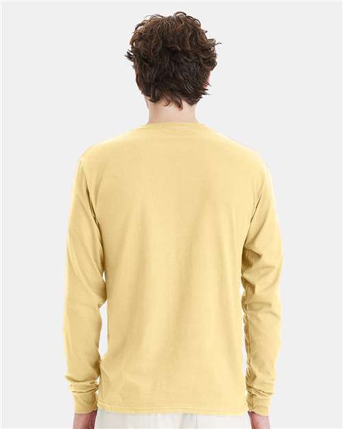 Hanes 5286 Unisex Essential-T Long Sleeve T-Shirt - Back view