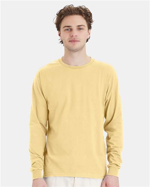 Hanes 5286 Unisex Essential-T Long Sleeve T-Shirt - Front view