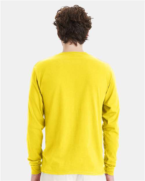 Hanes 5286 Unisex Essential-T Long Sleeve T-Shirt - Back view