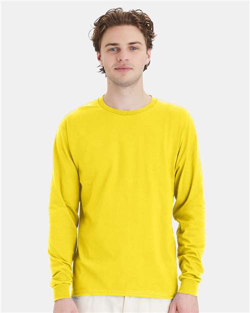 Hanes 5286 Unisex Essential-T Long Sleeve T-Shirt - Front view
