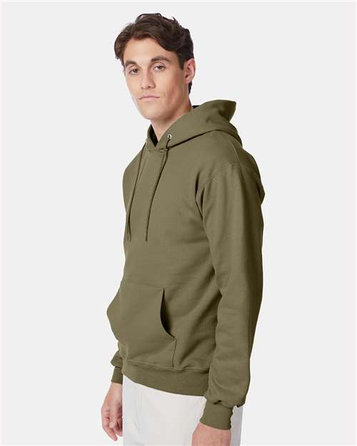 Hanes F170 Unisex Ultimate Cotton? Hooded Sweatshirt - Side view