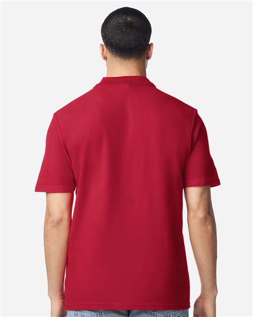 Gildan 64800 Unisex Softstyle? Pique Polo - Back view