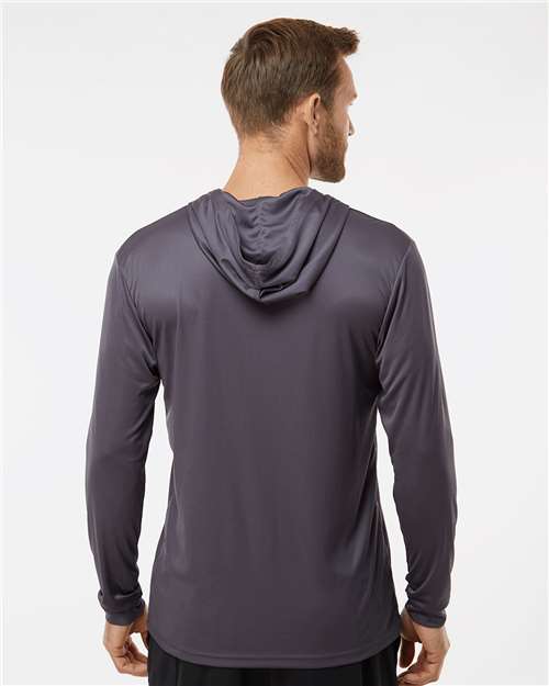 Paragon 220 Unisex Bahama Performance Hooded Long Sleeve T-Shirt - Back view