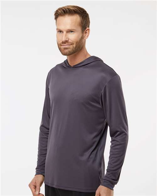 Paragon 220 Unisex Bahama Performance Hooded Long Sleeve T-Shirt - Side view