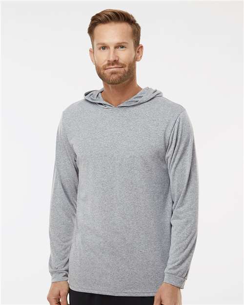 Paragon 220 Unisex Bahama Performance Hooded Long Sleeve T-Shirt - Front view