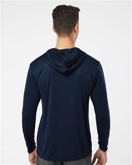Paragon 220 Unisex Bahama Performance Hooded Long Sleeve T-Shirt - Back view
