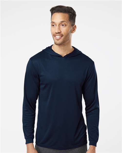 Paragon 220 Unisex Bahama Performance Hooded Long Sleeve T-Shirt - Front view