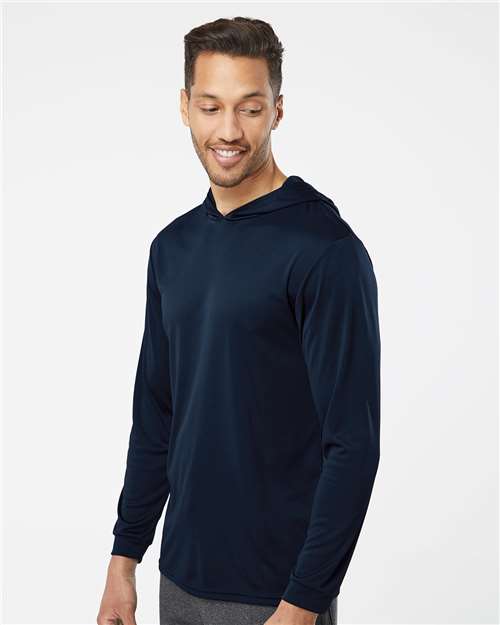 Paragon 220 Unisex Bahama Performance Hooded Long Sleeve T-Shirt - Side view