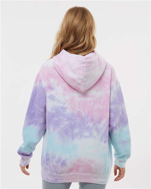Colortone 8777 Unisex Tie-Dyed Hooded Sweatshirt - Back view