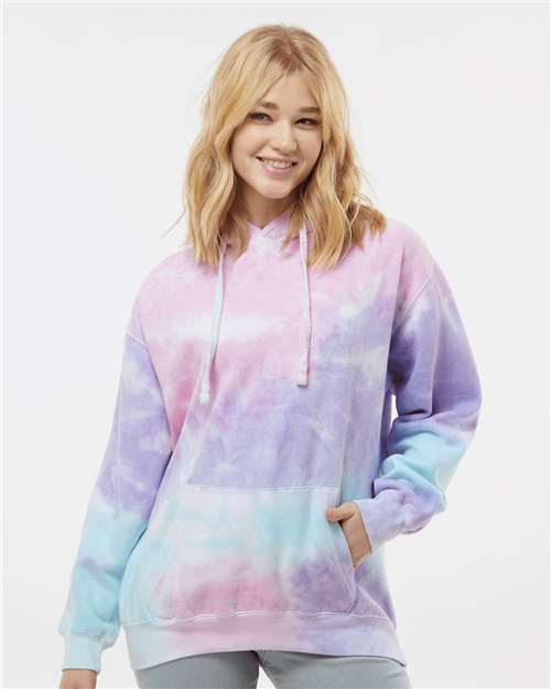 Colortone 8777 Unisex Tie-Dyed Hooded Sweatshirt - Front view