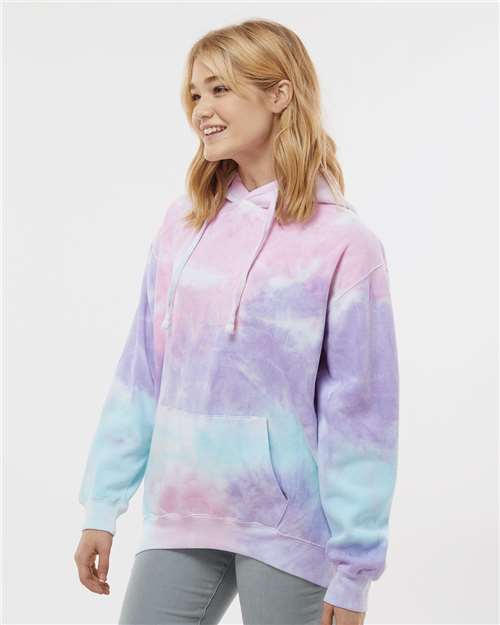 Colortone 8777 Unisex Tie-Dyed Hooded Sweatshirt - Side view