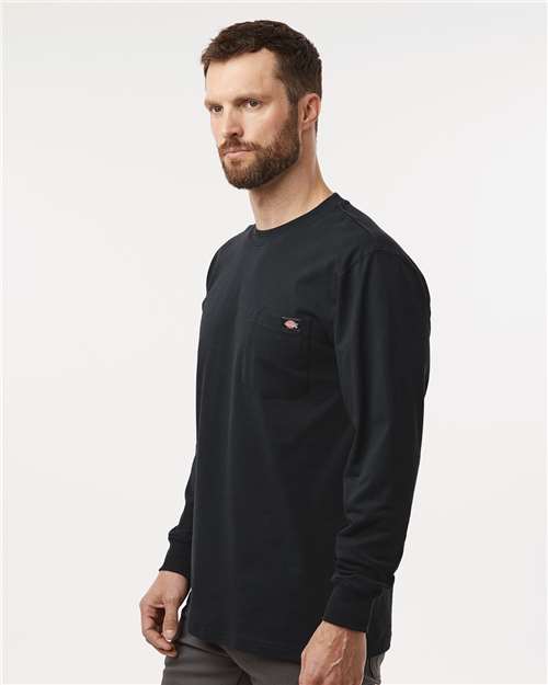 Dickies WL50 Men's Traditional Heavyweight Long Sleeve T-Shirt - Side view