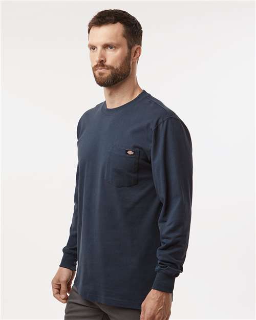 Dickies WL50 Men's Traditional Heavyweight Long Sleeve T-Shirt - Side view