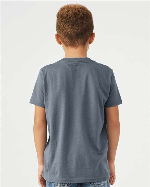 BELLA  CANVAS 3001Y Youth Jersey Tee - Back view