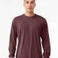 BELLA  CANVAS 3501CVC Heather CVC Long Sleeve Tee - Front view