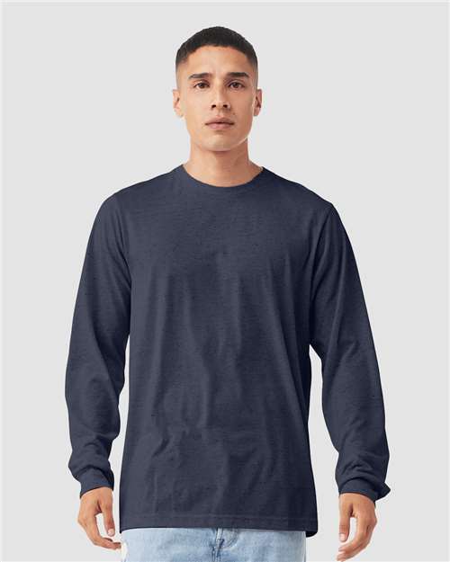 BELLA  CANVAS 3501CVC Heather CVC Long Sleeve Tee - Front view
