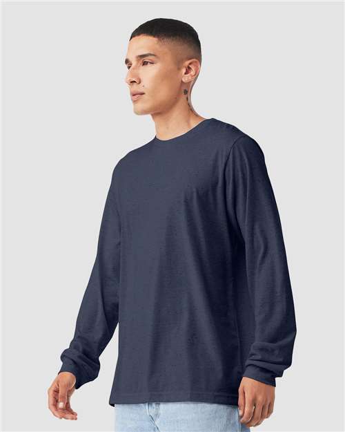 BELLA  CANVAS 3501CVC Heather CVC Long Sleeve Tee - Side view
