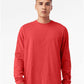 BELLA  CANVAS 3501CVC Heather CVC Long Sleeve Tee - Front view