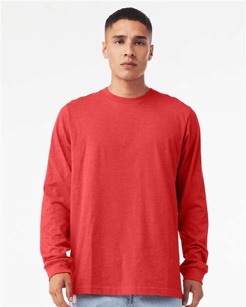 BELLA  CANVAS 3501CVC Heather CVC Long Sleeve Tee - Front view