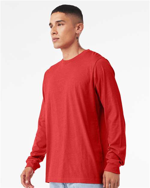 BELLA  CANVAS 3501CVC Heather CVC Long Sleeve Tee - Side view