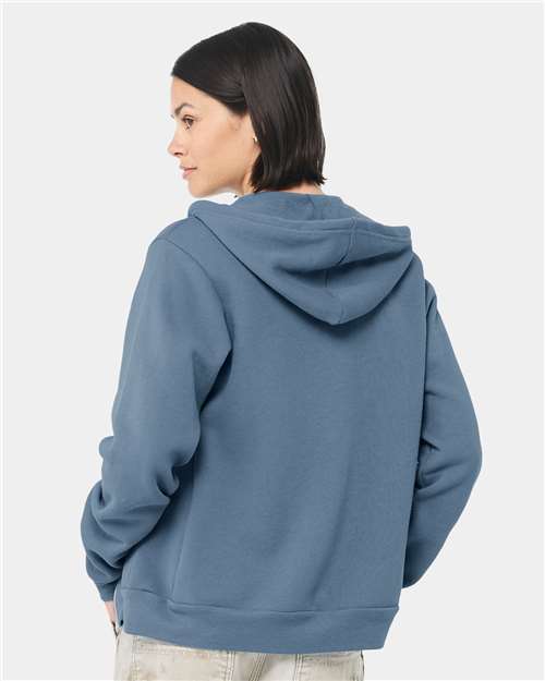 BELLA  CANVAS 3739 Unisex USA-Made High Visibility Hooded Sweatshirt - Back view
