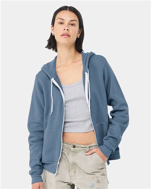 BELLA  CANVAS 3739 Unisex USA-Made High Visibility Hooded Sweatshirt - Front view