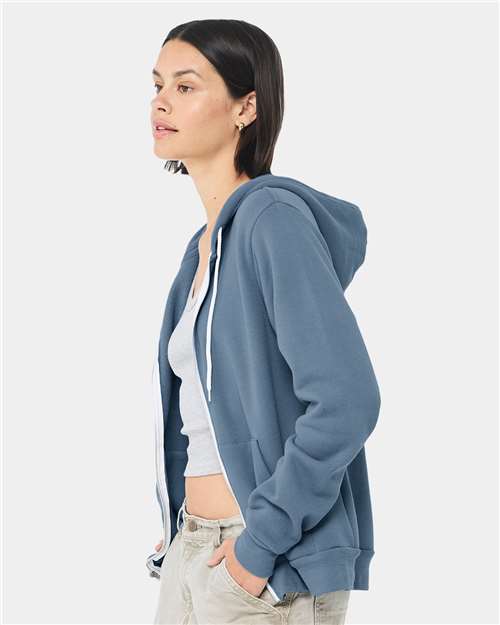 BELLA  CANVAS 3739 Unisex USA-Made High Visibility Hooded Sweatshirt - Side view