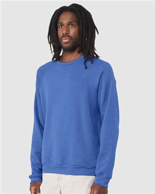 BELLA  CANVAS 3901 Unisex Sponge Fleece Raglan Crewneck Sweatshirt - Side view