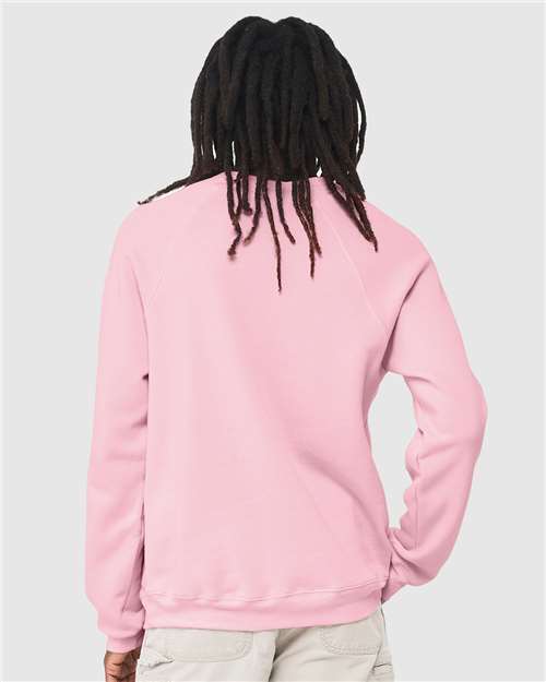 BELLA  CANVAS 3901 Unisex Sponge Fleece Raglan Crewneck Sweatshirt - Back view