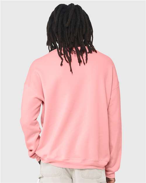 BELLA  CANVAS 3945 Unisex Sponge Fleece Drop Shoulder Crewneck Sweatshirt - Back view