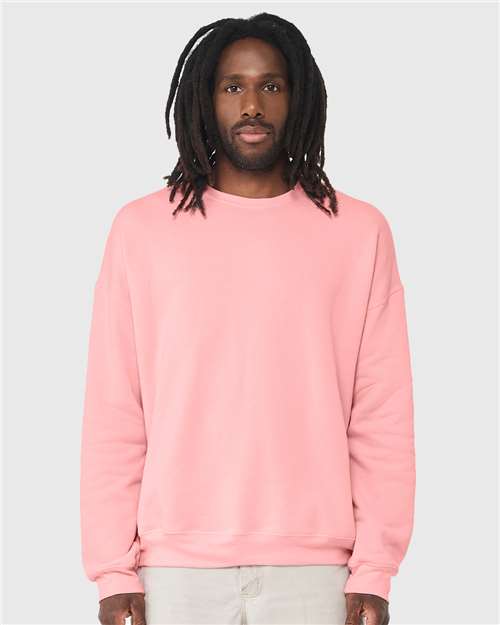 BELLA  CANVAS 3945 Unisex Sponge Fleece Drop Shoulder Crewneck Sweatshirt - Front view