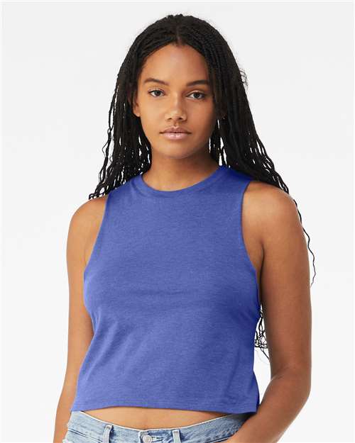 BELLA  CANVAS 6682 Women's Racerback Crop Tank - Front view