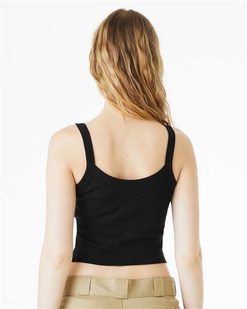 BELLA  CANVAS 1012 Women's Micro Rib Spaghetti Strap Tank - Back view