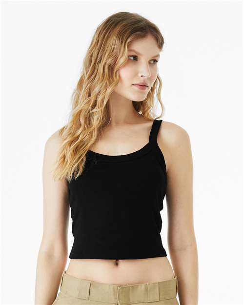 BELLA  CANVAS 1012 Women's Micro Rib Spaghetti Strap Tank - Front view