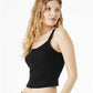 BELLA  CANVAS 1012 Women's Micro Rib Spaghetti Strap Tank - Side view