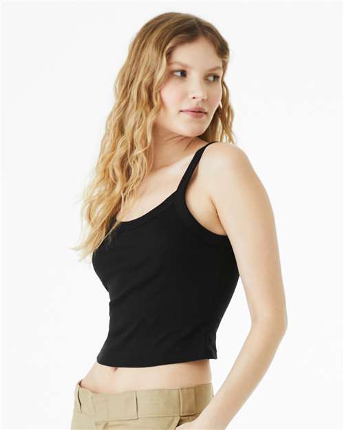 BELLA  CANVAS 1012 Women's Micro Rib Spaghetti Strap Tank - Side view