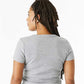 BELLA  CANVAS 1010 Women's Micro Rib Baby Tee - Back view