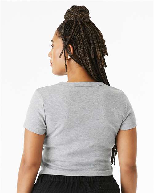 BELLA  CANVAS 1010 Women's Micro Rib Baby Tee - Back view