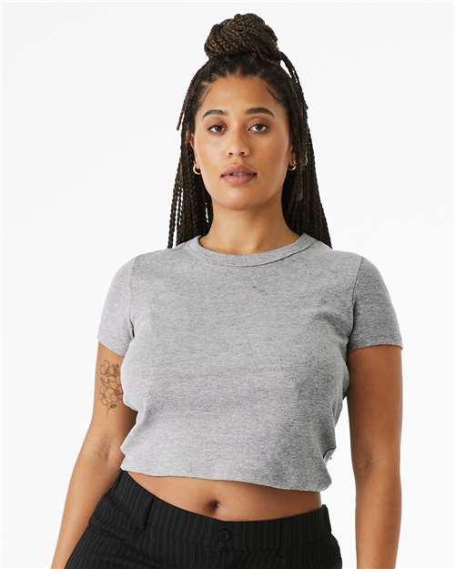 BELLA  CANVAS 1010 Women's Micro Rib Baby Tee - Front view