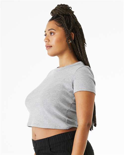BELLA  CANVAS 1010 Women's Micro Rib Baby Tee - Side view