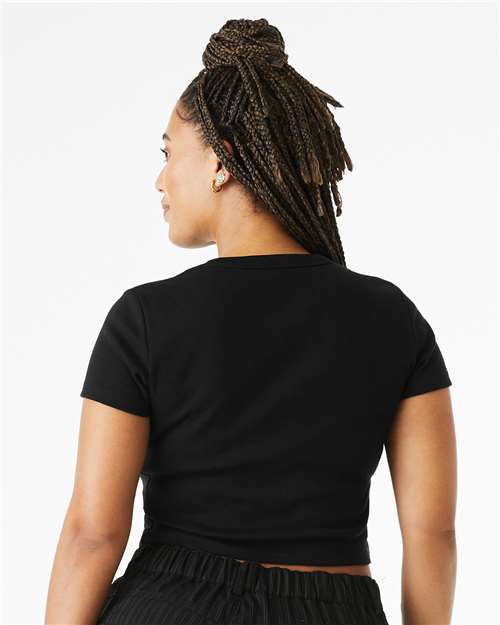 BELLA  CANVAS 1010 Women's Micro Rib Baby Tee - Back view