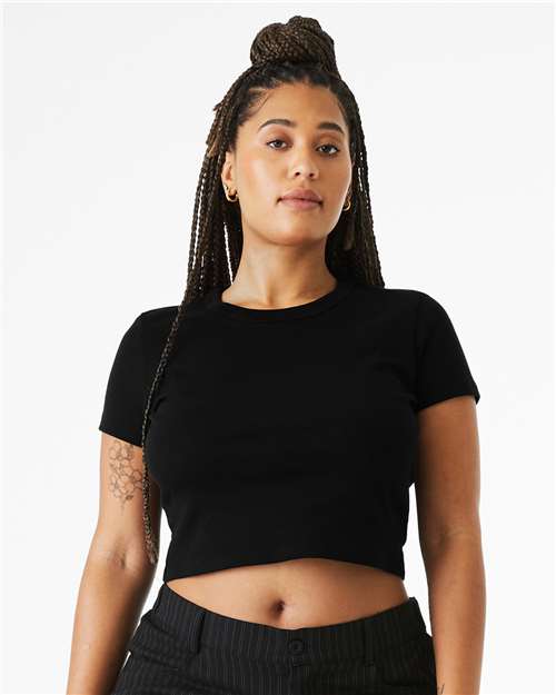 BELLA  CANVAS 1010 Women's Micro Rib Baby Tee - Front view