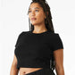 BELLA  CANVAS 1010 Women's Micro Rib Baby Tee - Side view