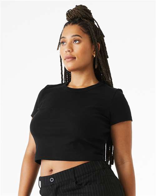 BELLA  CANVAS 1010 Women's Micro Rib Baby Tee - Side view