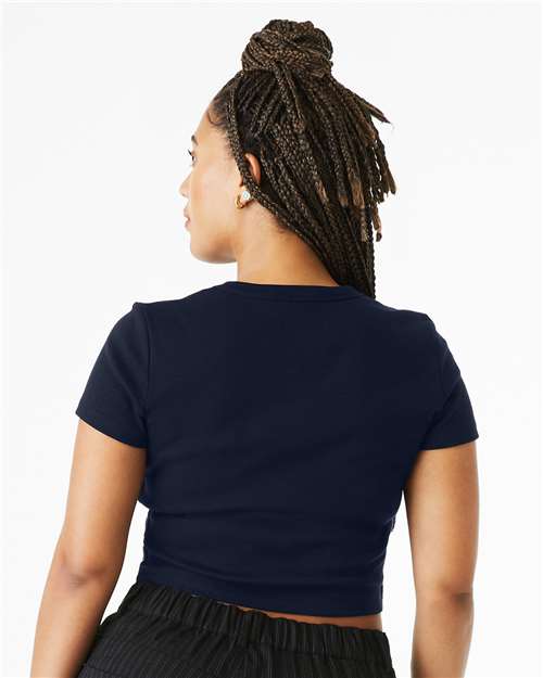 BELLA  CANVAS 1010 Women's Micro Rib Baby Tee - Back view
