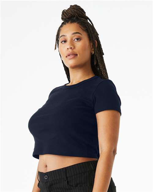 BELLA  CANVAS 1010 Women's Micro Rib Baby Tee - Side view