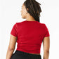 BELLA  CANVAS 1010 Women's Micro Rib Baby Tee - Back view