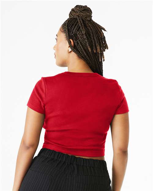 BELLA  CANVAS 1010 Women's Micro Rib Baby Tee - Back view