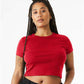 BELLA  CANVAS 1010 Women's Micro Rib Baby Tee - Front view